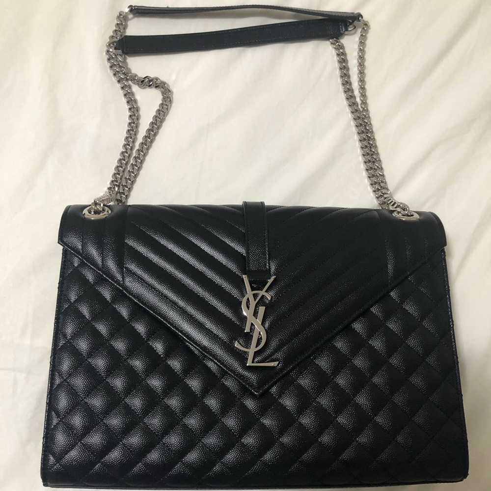 Yves Saint Laurent Black Quilted Shoulder Bag